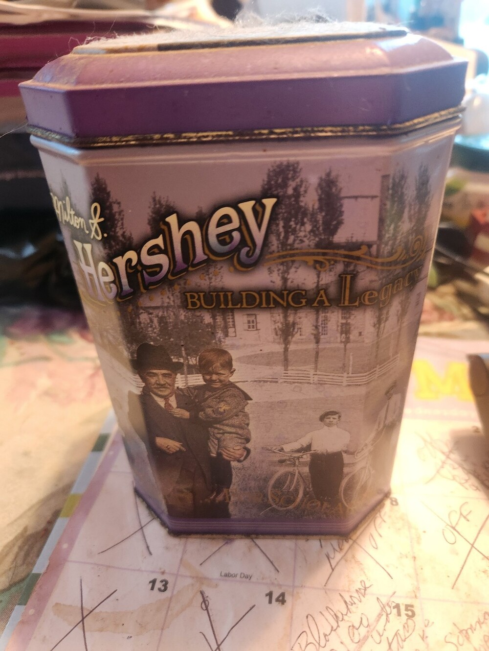 Purple Heritage Decorative Tin - Building a Legacy